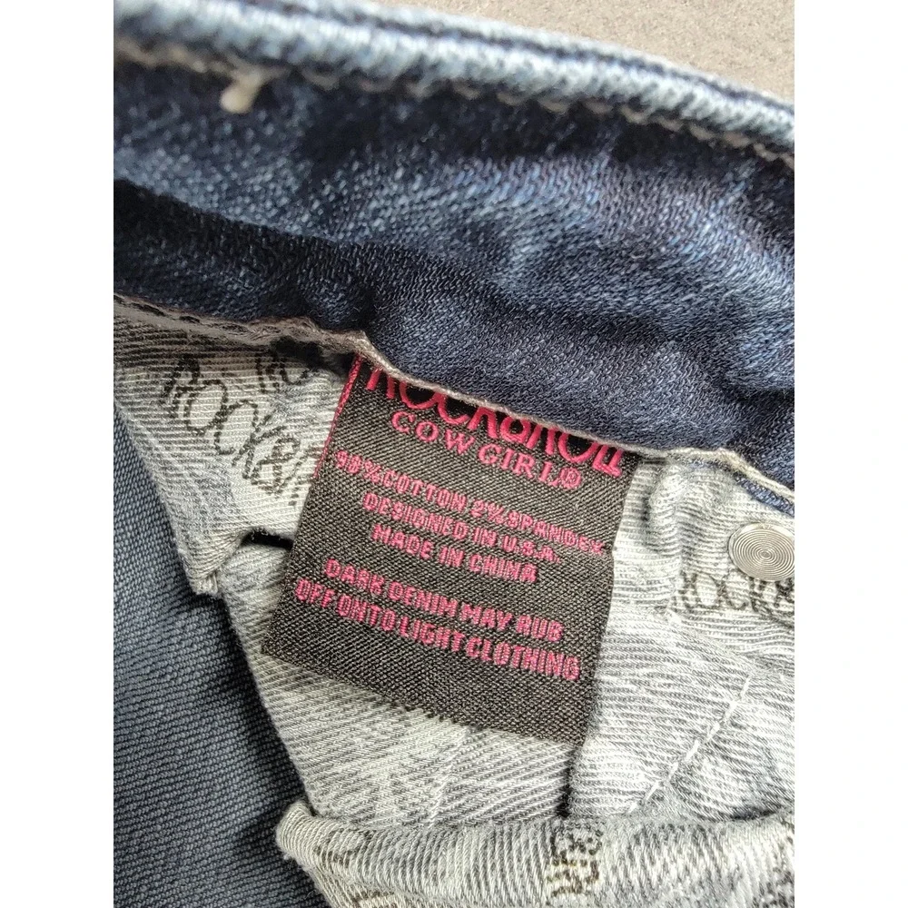 Rock & Roll Cowgirl Jeans Womens 28 Blue Bootcut‎ Mid Rise Stretch Western Denim - Picture 10 of 15